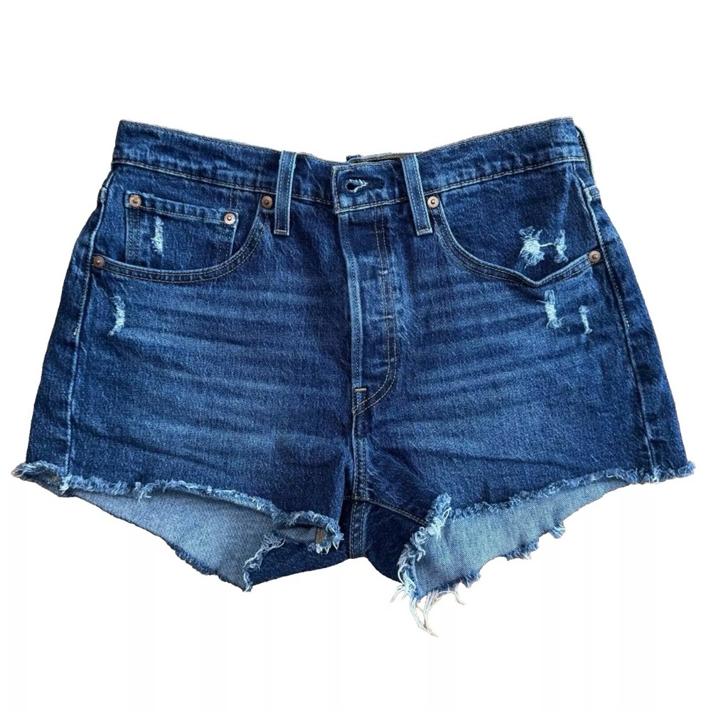 Levi's 501 Women's Jeans Denim Summer Sexy Relaxed Fit Short Blue Size 30
